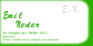 emil neder business card