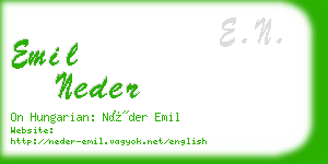 emil neder business card